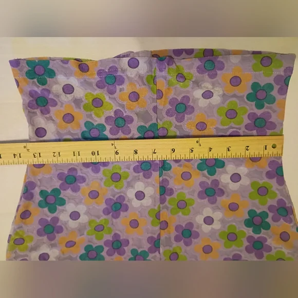 VTG Concepts And Design Burnt Out Floral Patterned Crop Top - Multicolor Sz M - Picture 5 of 7